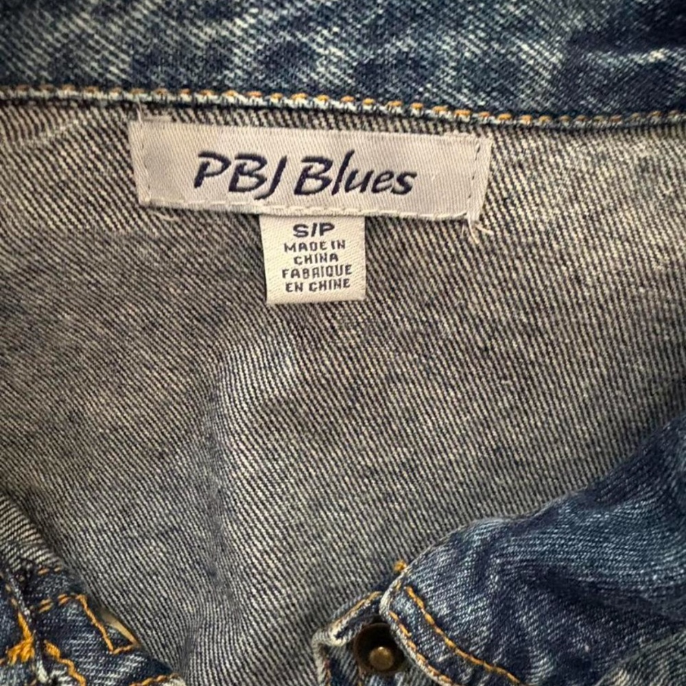 PBJ Blues 90s Vibes Denim Knit Sweater Vest - Picture 4 of 8